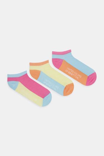 Ponožky United Colors of Benetton 3-pak oranžová farba, 6AO507044