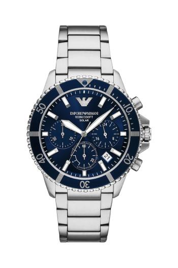Hodinky Emporio Armani WORLD EXPLORER pánske, strieborná farba, AR11681