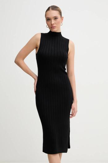 Šaty Dkny čierna farba, mini, priliehavá, DJ5R0626