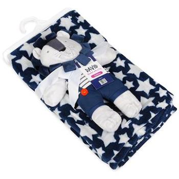 BABYMATEX Deka s hračkou Lion Blue 75 × 100 cm (5902675062329)
