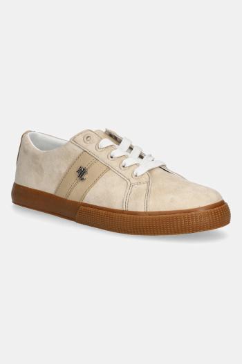 Semišové tenisky Lauren Ralph Lauren Janson II béžová farba, 802868344004