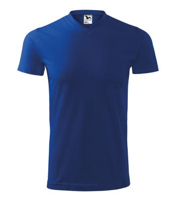 MALFINI Tričko Heavy V-neck - Kráľovská modrá | M