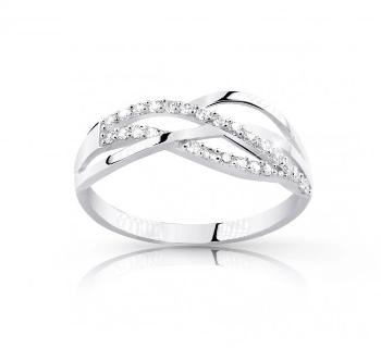 Cutie Diamonds Pôvabný prsteň z bieleho zlata s diamantmi DZ8036-10-X-2 54 mm
