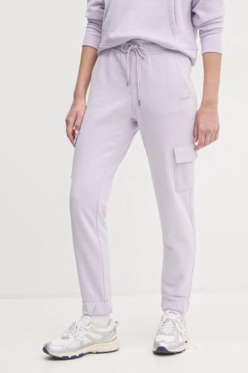 Tepláky Dkny fialová farba, jednofarebné, DP5P3504