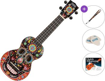 Mahalo MA1SK-BK SET Skull Black Sopránové ukulele