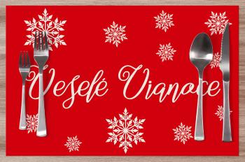 Prestieranie Veselé Vianoce - vločky 