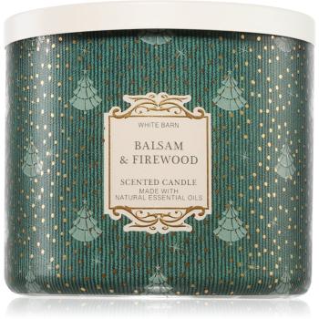 Bath & Body Works Balsam & Firewood vonná sviečka 411 g