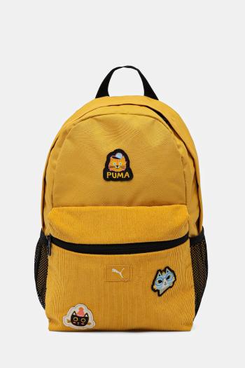 Detský ruksak Puma ESSENTIALS Small Backpack žltá farba, malý, vzorovaný, 091755