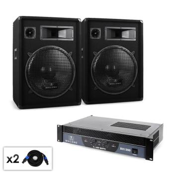 Malone Boom DJ PA, Set amplificator difuzor & cablu 1200W