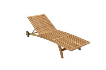 Deokork Záhradné lehátko teak ELEGANCE