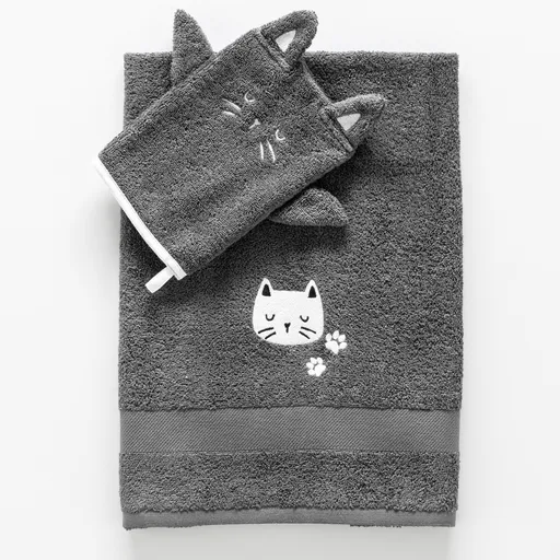 Detská kolekcia z buklé froté s motívom mačičky zn. Colombine