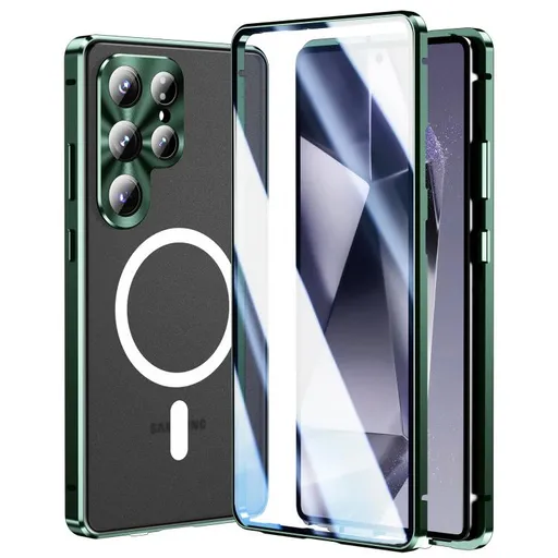 MAGSAFE MAGNETIC Celotelový ochranný kryt Samsung Galaxy S25 Ultra 5G zelený