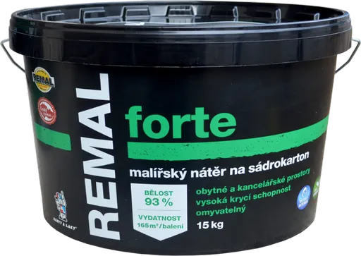 REMAL FORTE - Maliarsky náter na sadrokartón biela 15 kg