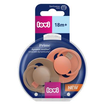 LOVI Cumlík silikónový dynamický PRIME 18m+ Granola/Orange 2 ks