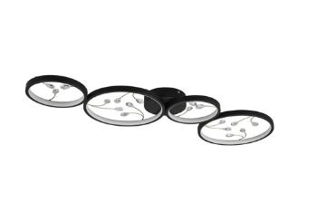 LED stropné osvetlenie Trio Groovy čierna TR 642110432