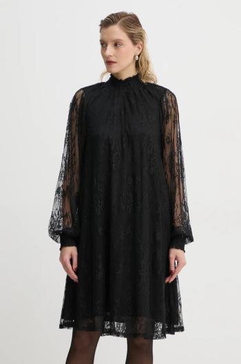Šaty Bruuns Bazaar čierna farba, mini, áčkový strih, BBW4210
