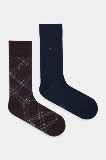 Ponožky Tommy Hilfiger 2-pak hnedá farba, 701236310
