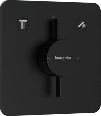 Sprchová a vaňová batéria Hansgrohe DuoTurn Q bez podomietkového telesa matná čierna 75414670