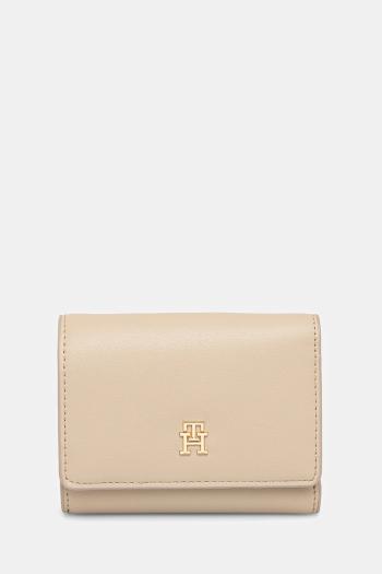 Peňaženka Tommy Hilfiger dámska, béžová farba, AW0AW17737