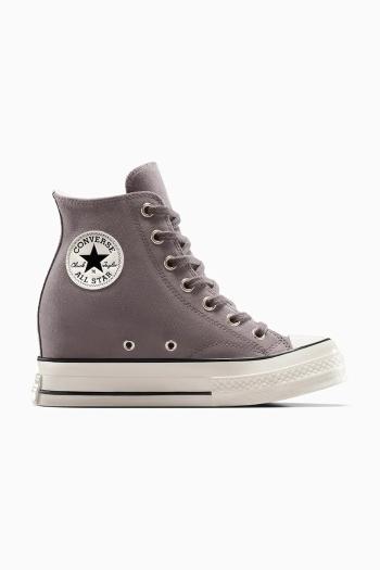 Semišové tenisky Converse Chuck 70 Wedge hnedá farba, A13834C