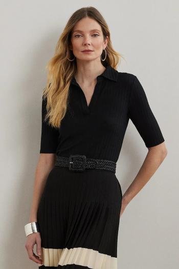 Tričko Lauren Ralph Lauren dámske, čierna farba, 200963914