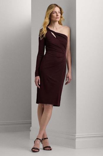 Šaty Lauren Ralph Lauren červená farba, midi, priliehavá, 253951571
