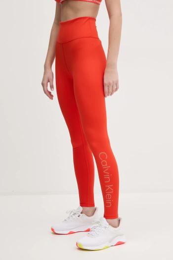 Tréningové legíny Calvin Klein Performance červená farba, jednofarebné, LVGWS5L612