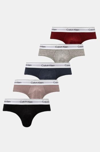 Slipy Calvin Klein Underwear 5-pak pánske, šedá farba, 000NB3990A