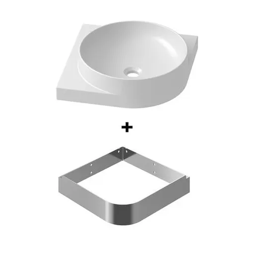 Ravak Yard konzola s umývadlom 45x12,5x45 cm nerez X000001528