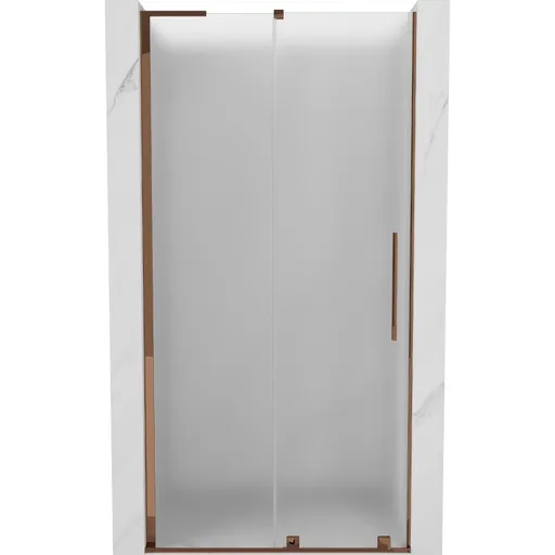 MEXEN/S - Velar L posuvné sprchové dvere 100, dekor, ružové zlato 871-100-003-31-60