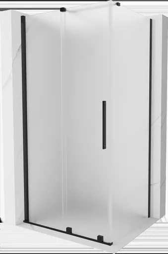 MEXEN/S - Velár sprchovací kút, posuvné dvere 110 x 120, dekor, čierna 871-110-120-31-70