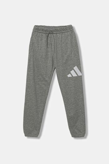 Detské tepláky adidas šedá farba, s potlačou, JV9915
