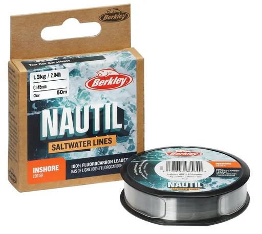 Berkley fluorocarbon nautil inshore fluorocarbon clear 50 m - 0,20 mm 3,1
