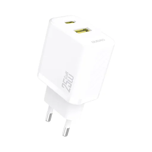 DUDAO A26T GaN 25W Sieťová nabíjačka USB-A / USB-C biela