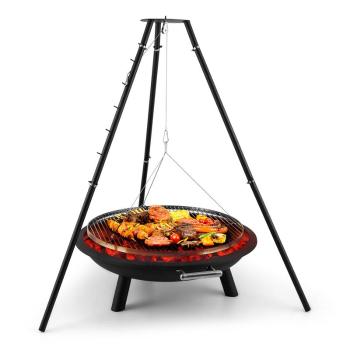 Blumfeldt Arco Trino, otočný gril, ohnisko, BBQ, trojnožka, nehrdzavejúca oceľ
