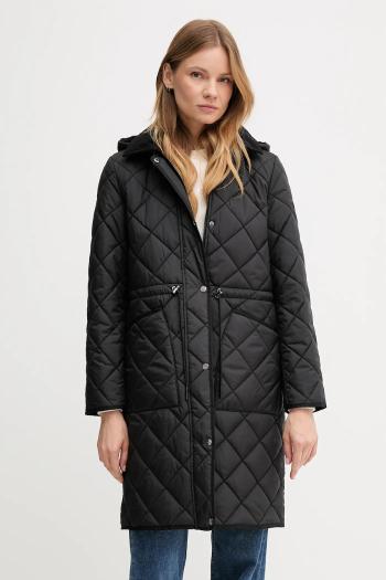 Bunda Dkny čierna farba, prechodná, DLEMPT76