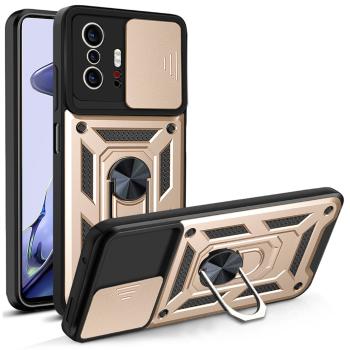 RING CAMERA Kryt s držiakom pre Xiaomi 11T / 11T Pro zlatý
