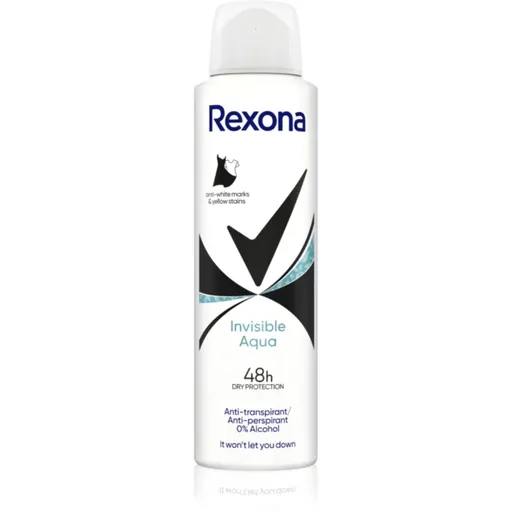 Rexona Invisible Aqua dezodorant v spreji proti bielym a žltým škvrnám 150 ml