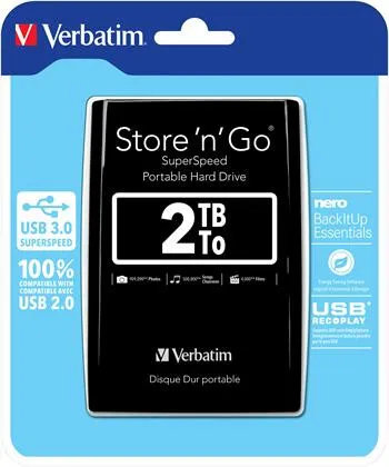 VERBATIM Store´n´ Go 2,5" 2TB USB 3.0 čierny