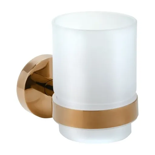 Držiak kefiek Bemeta Coral vrátane poháre vo farbe Coffe-Gold 158110012