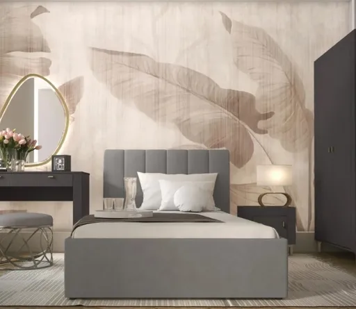 Dolmar Posteľ MORASS MO12 | sivá 120 x 200 cm