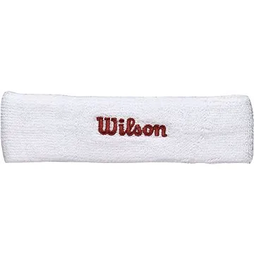 Wilson headband biela/červená veľ. UNI (883813997572)