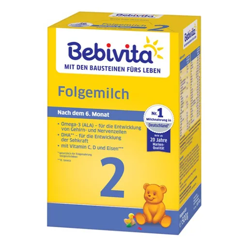 BEBIVITA 2 Pokračovacie dojčenské mlieko od 6.mesiaca 500 g