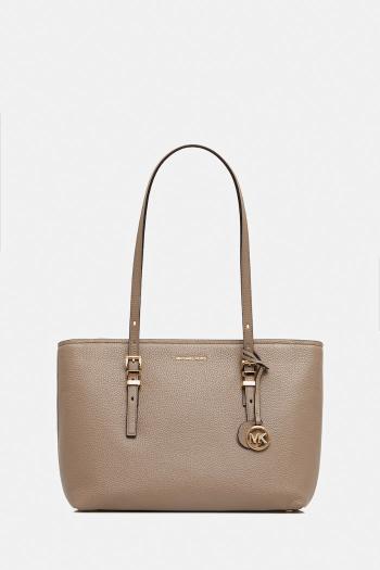 Kožená kabelka MICHAEL Michael Kors QUINN béžová farba, 30T5GQNT2L