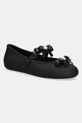 Baleríny Melissa SOFT BALLERINA BOW čierna farba, M 35971