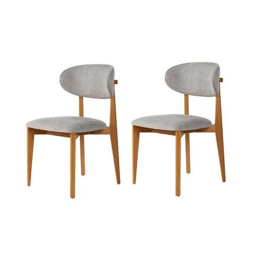 Súprava jedálenských stoličiek Lionte Grey and Dark Oak, 2 ks
