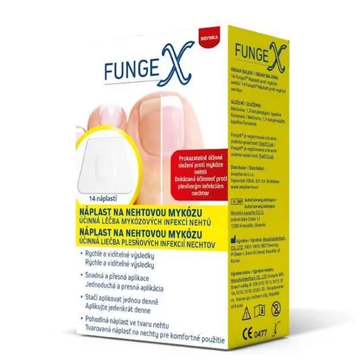 FUNGEX Náplasť na nechtovú mykózu 14 kusov