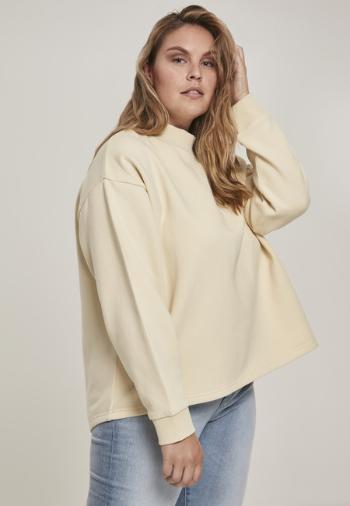 Urban Classics Ladies Oversized High Neck Crew sand - M