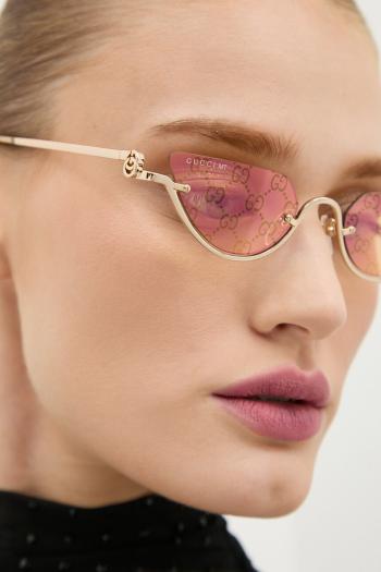 Slnečné okuliare Gucci dámske, oranžová farba, GG1603S