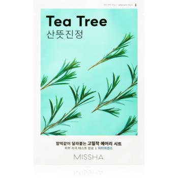 Missha Airy Fit Tea Tree plátenná maska s čistiacim a osviežujúcim účinkom pre citlivú pleť 19 g